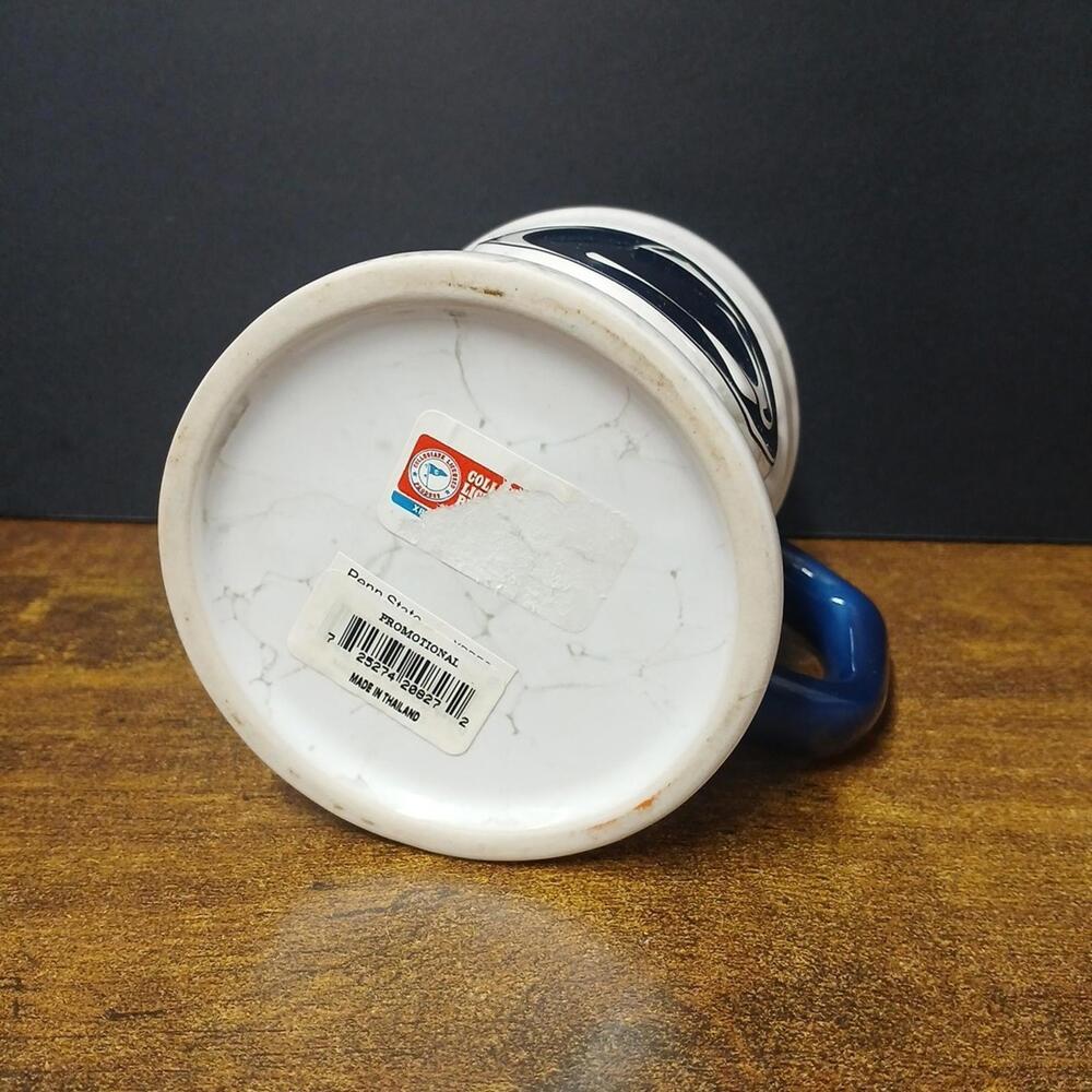 Penn State Nittany Lions 3D Logo Blue & White Porcelain Pillar Coffee Tea Mug - Picture 5 of 8